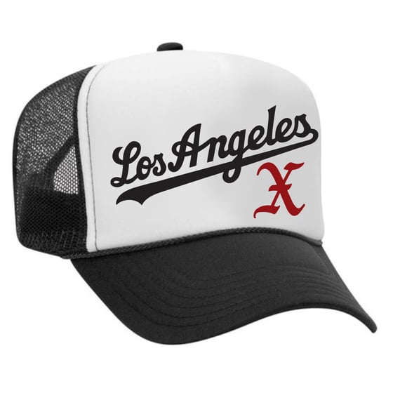 Image of X LA Black Trucker Hat 