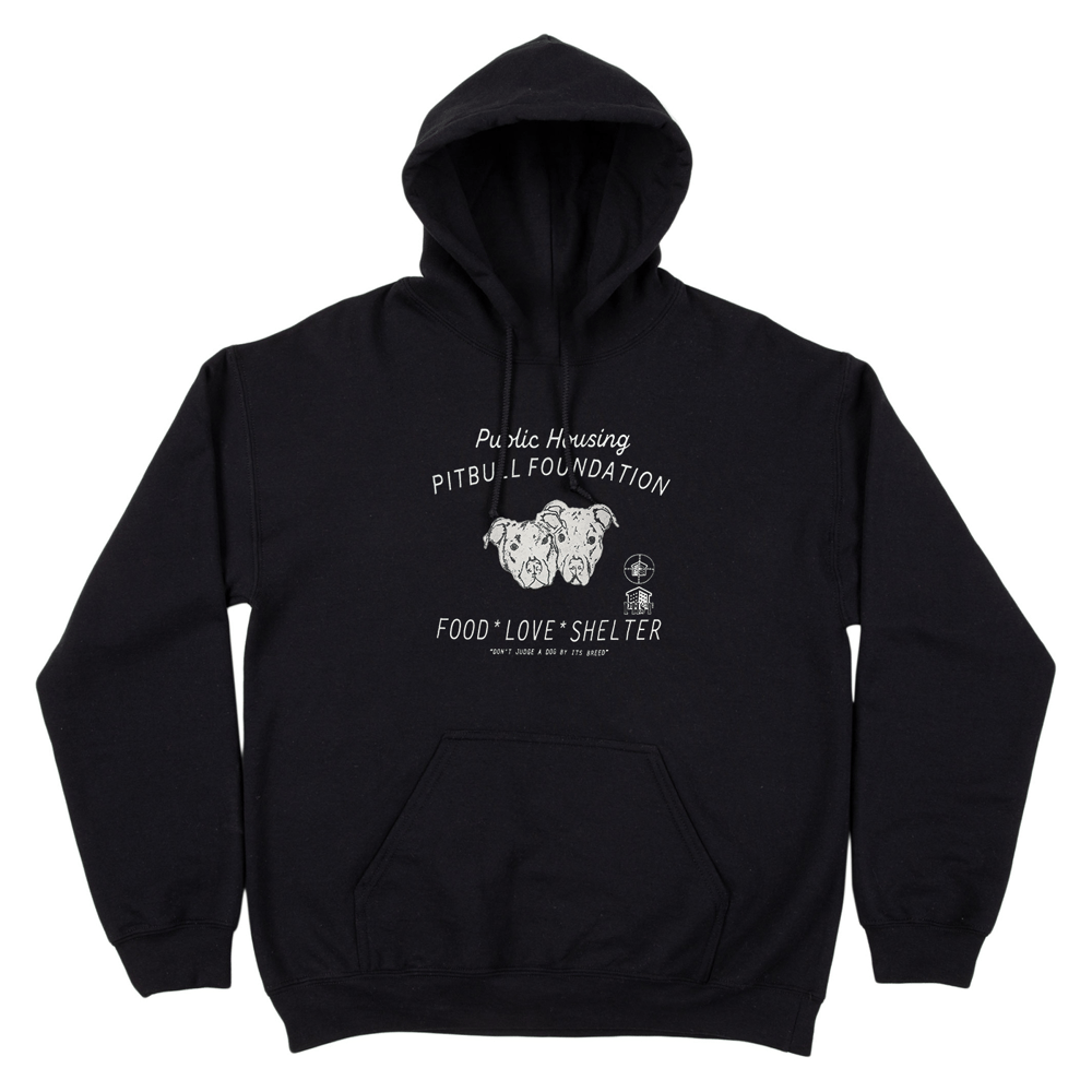 Image of PITBULL FOUNDATION (BLACK) HOODIE