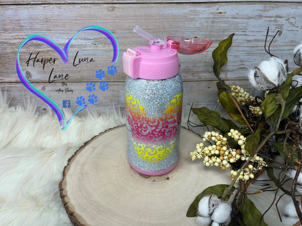 Image of 18oz Ombre Mickey Mandala  Pink Easy Sip Tumbler