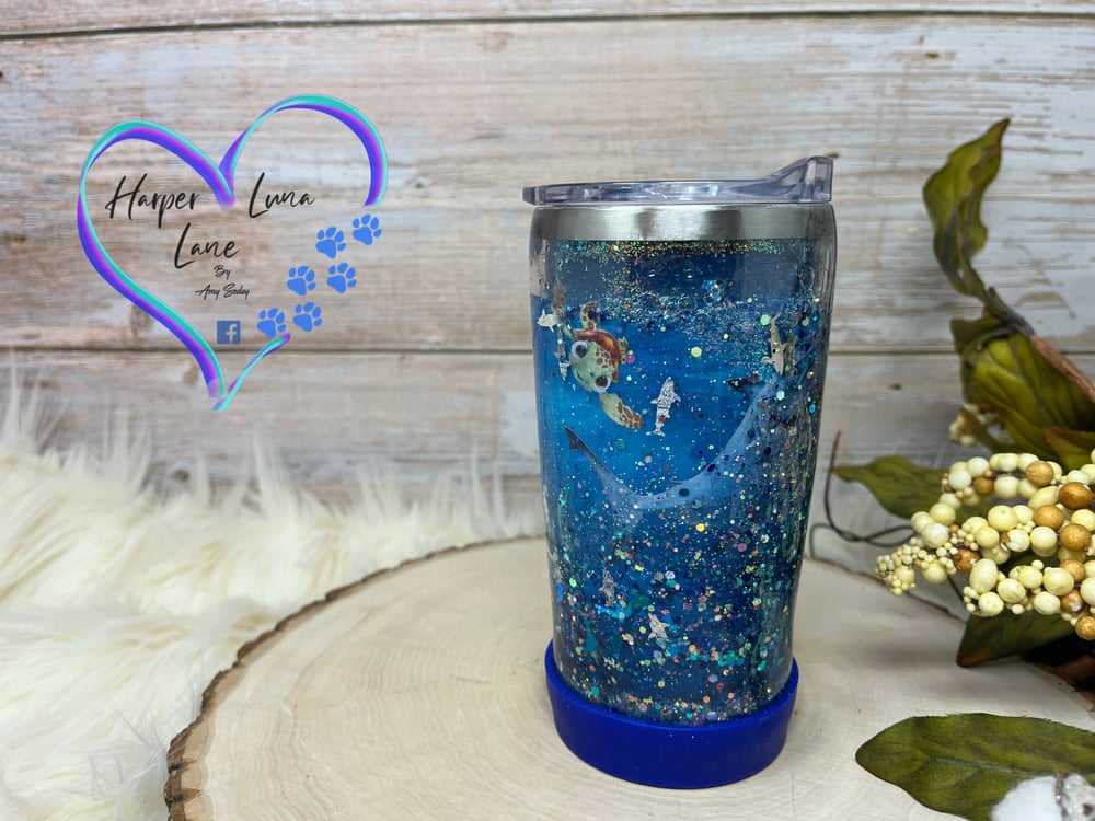 Image of 12oz Nemo Snow Globe Tumbler with silicone sleeve