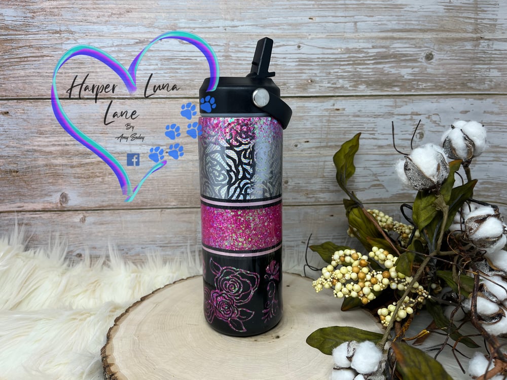 Image of 24oz Rose Peekaboo Tumbler