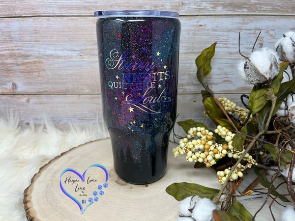 Image of 32oz Starry Nights Quiet the Soul Tumbler