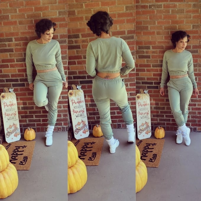Image of Fall Joggers Sets (Light Green)