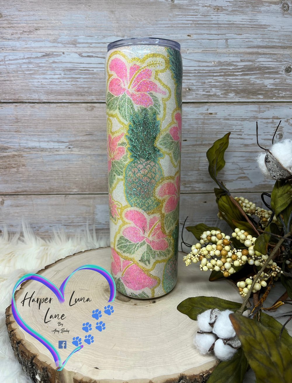 Image of 32oz Summer Vibes Pineapple Tumbler
