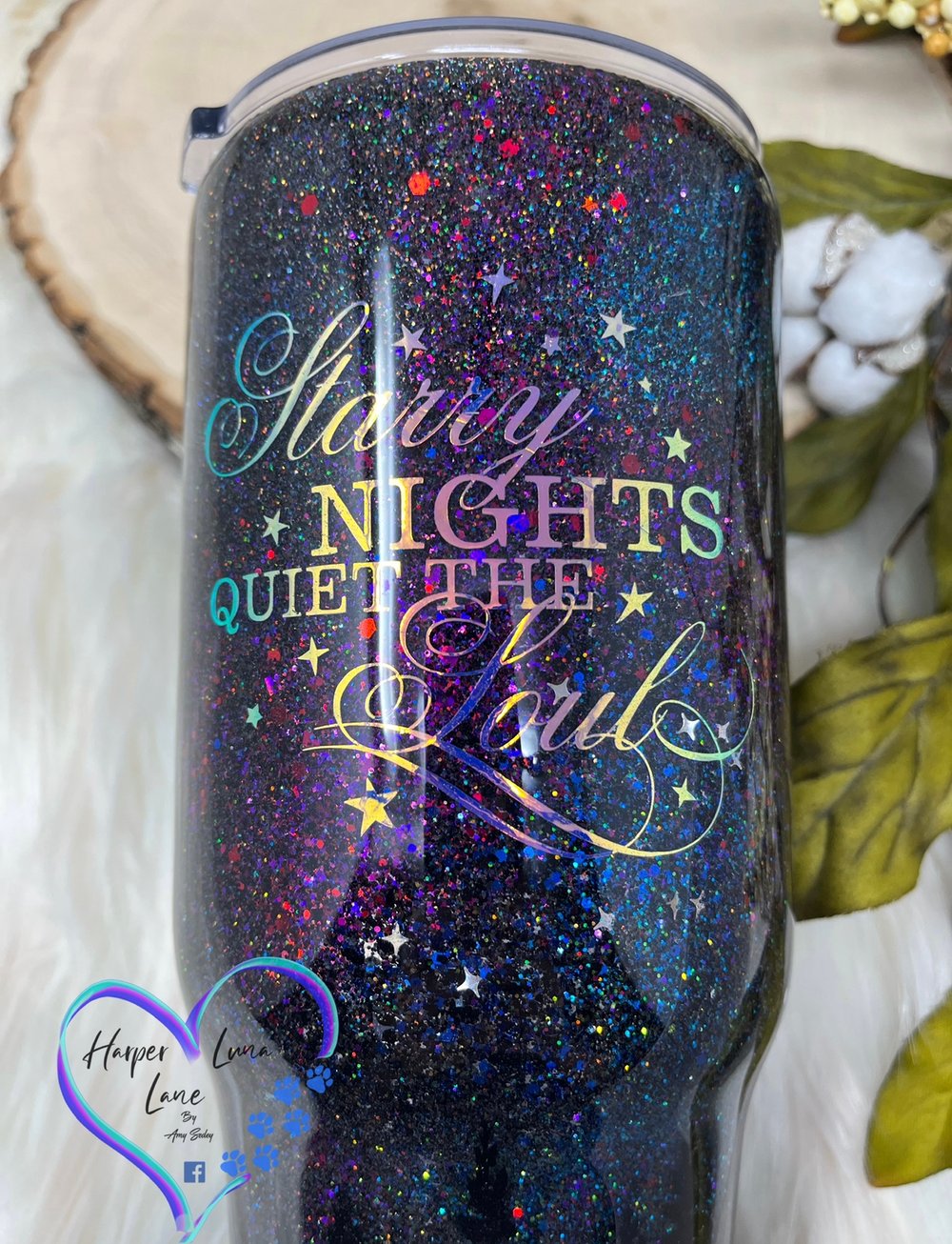Image of 32oz Starry Nights Quiet the Soul Tumbler