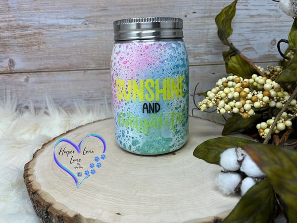 Image of 20oz Sunshine and Margaritas Mason Jar 