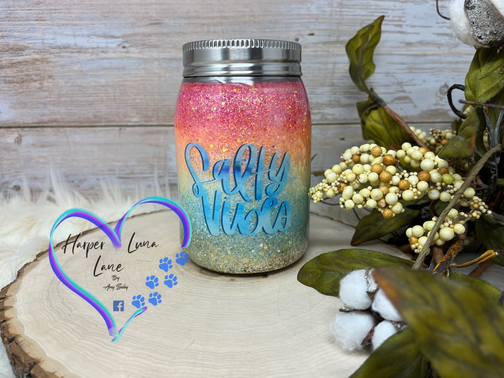 Image of 20oz Salty Vibes Mason Jar 