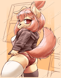 Image 1 of Biscuit Rear - 8.5 x 11 Art Print - Matte