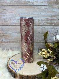 Image 1 of 32oz Pink and Rose Gold Argyle Tumbler