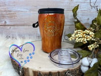 Image 1 of 12oz Mountain Sunflower Woodgrain Duo Tumbler