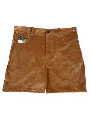 Image of Golden Brown Cord Shorts