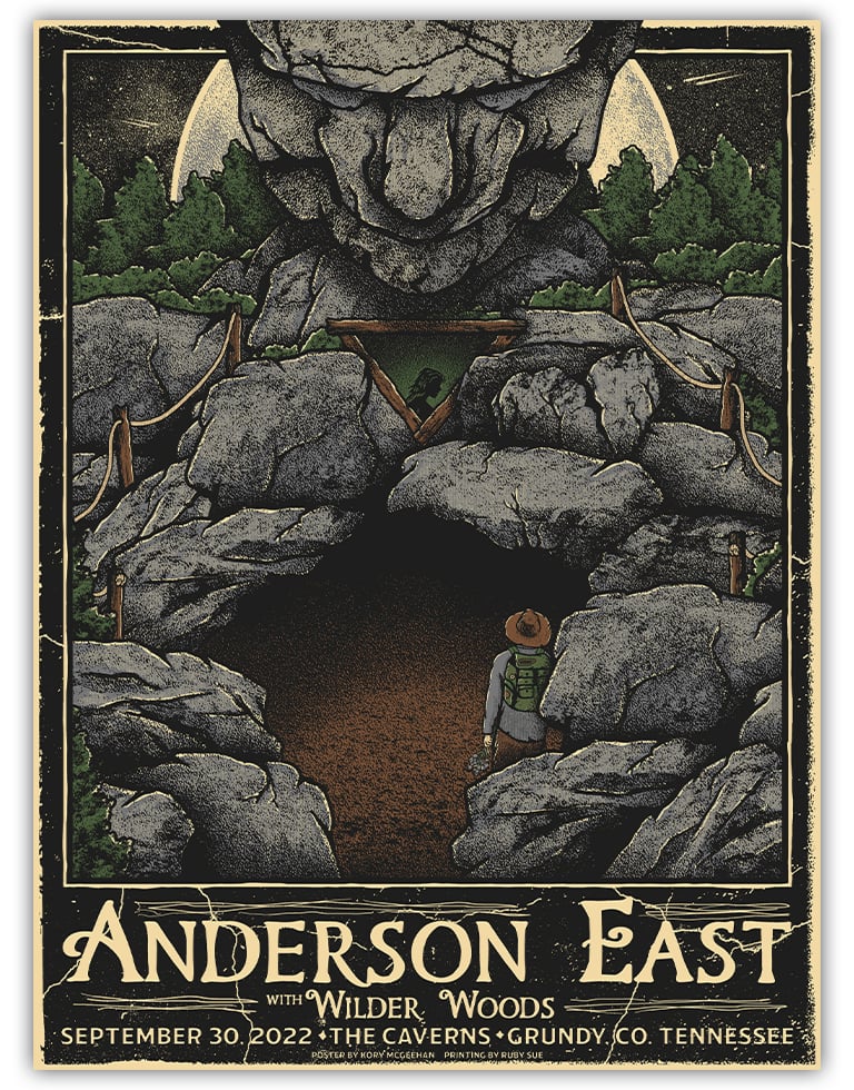 Anderson East - Caverns Event Poster 2022 - Paper
