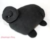 Old Black Pug Plushie