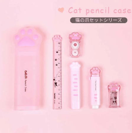 Image of Kawaii Cat Paw Stationery Set