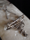 EDWARDIAN PLATINUM DIAMOND LAVALIERE PENDANT AND DETACHABLE BROOCH IN FITTED BOX