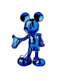 MICKEY WELCOME CHROMED BLUE - 30CM