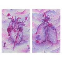 Image 1 of ‘Fleurs of the Heart & Lungs’ Print Pair