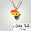 Map of Africa with Flag 