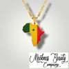 Map of Africa with Flag 