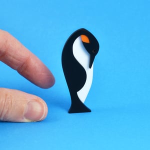 Image of Shy Penguin Brooch or Necklace