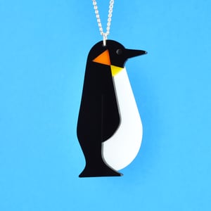 Image of Confident Penguin Brooch or Necklace