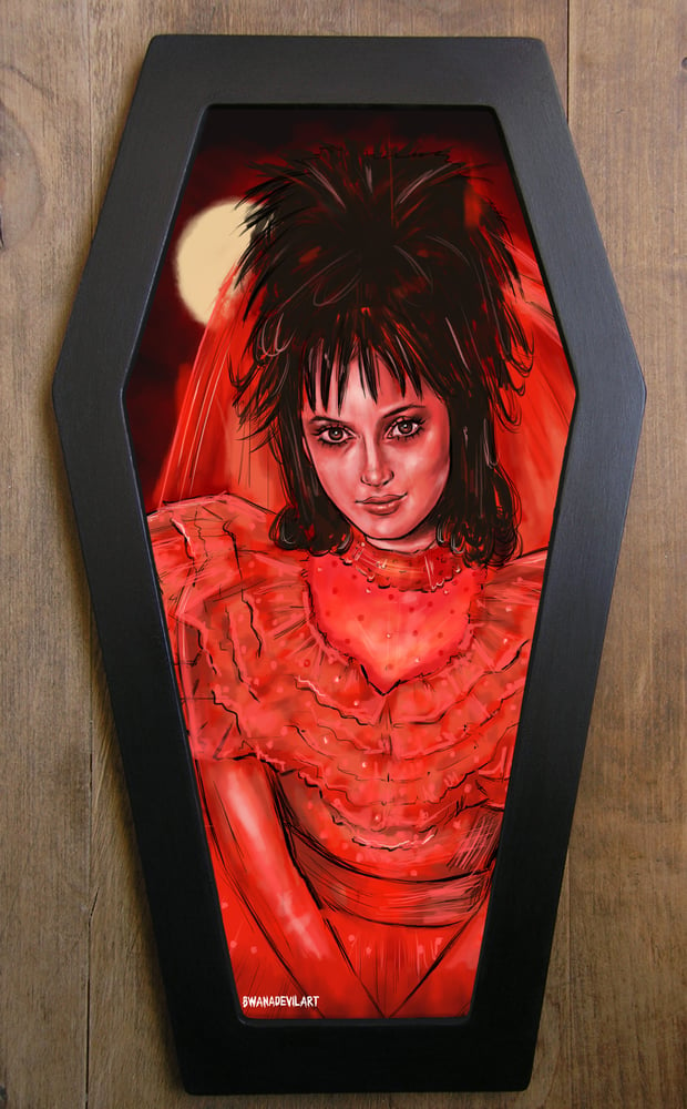 Image of Lydia Deetz (Beetlejuice) coffin framed art
