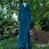 Teal Limited Edition Silk Velvet Beverly Dressing Gown Image 3