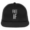 FREE AF Trucker Hat (White on Black)