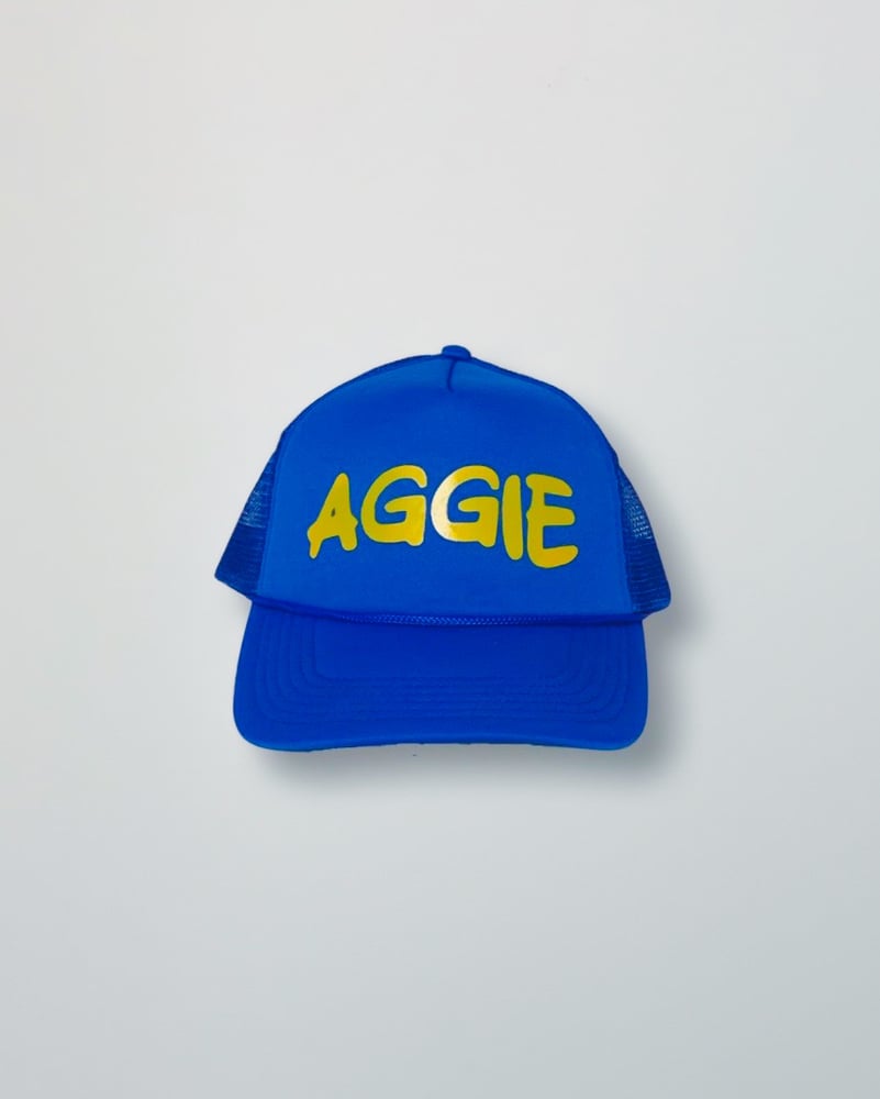 Image of Aggie Trucker-Blue/Yellow