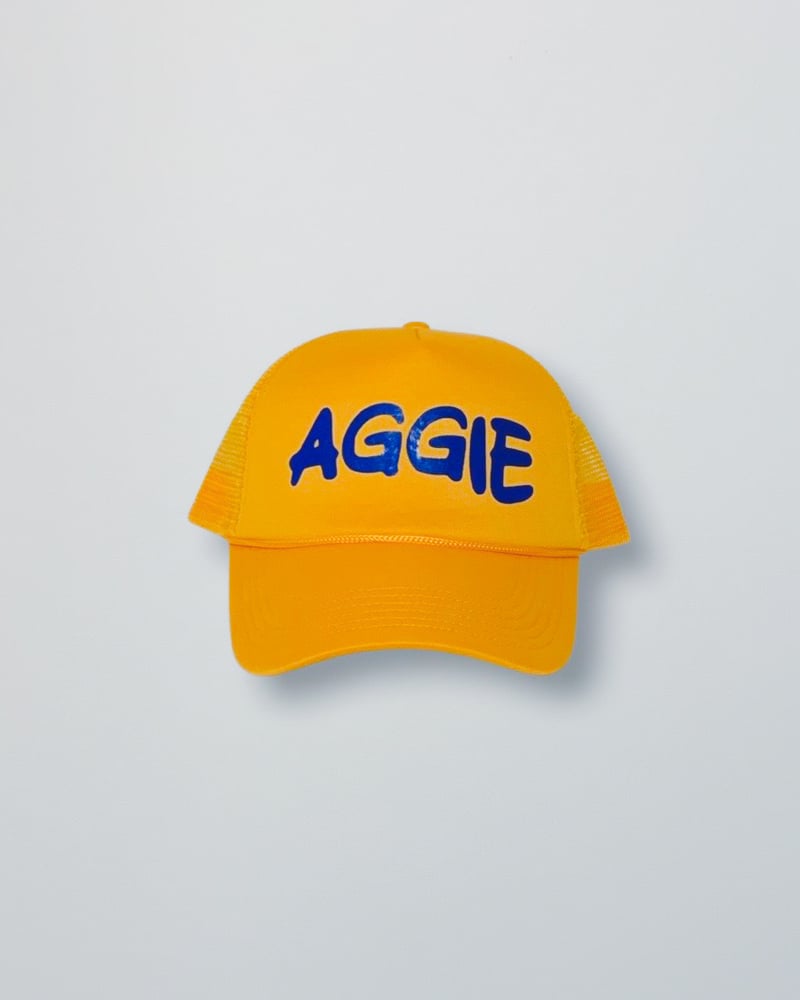 Image of Aggie Trucker-Gold/Blue