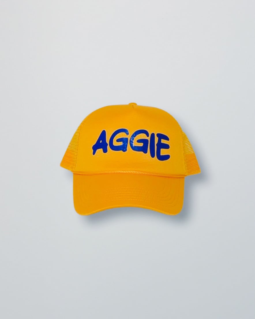 Image of Aggie Trucker-Gold/Blue