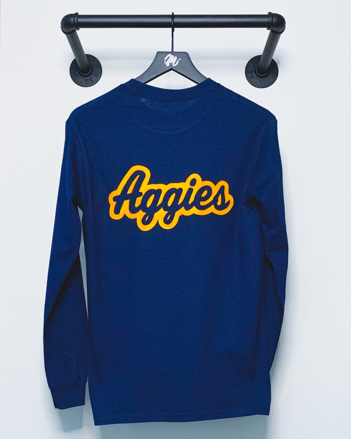 Image of Aggies L/S-Navy/Gold