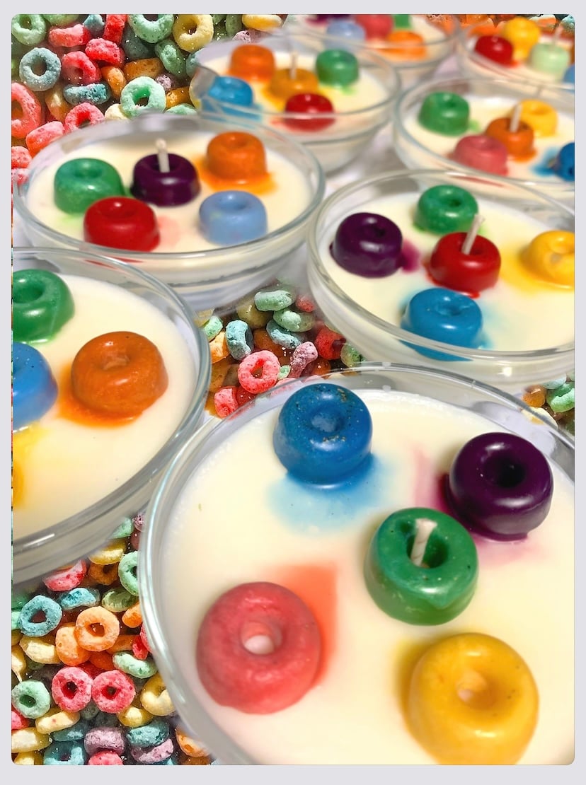 Image of LOOPY FRUITS CEREAL CANDLE