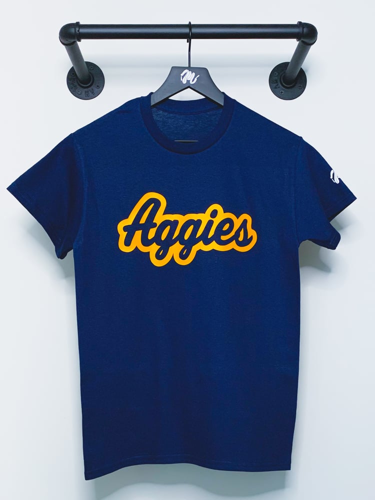 Image of Aggies Tee-Navy/Gold