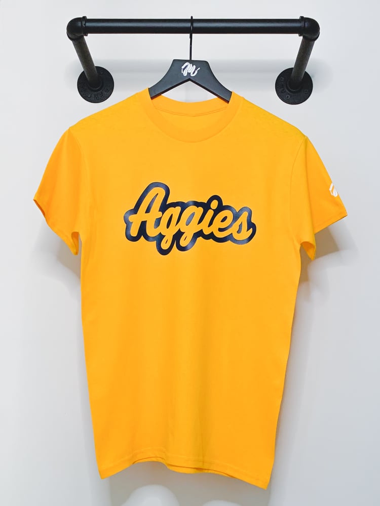 Image of  Aggies Tee-Gold/Navy