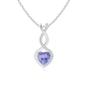 Tanzanite Infinity Heart Pendant with Diamonds #2