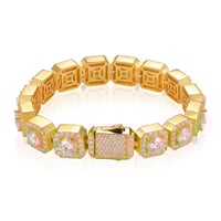 Image 5 of Moissanite Clustered Tennis Bracelet