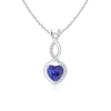 Tanzanite Infinity Heart Pendant with Diamonds #1