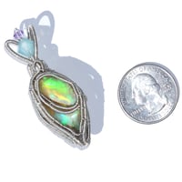 Image 5 of Ethiopian Opal Woven Wire Wrapped Pendant
