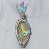 Ethiopian Opal Woven Wire Wrapped Pendant