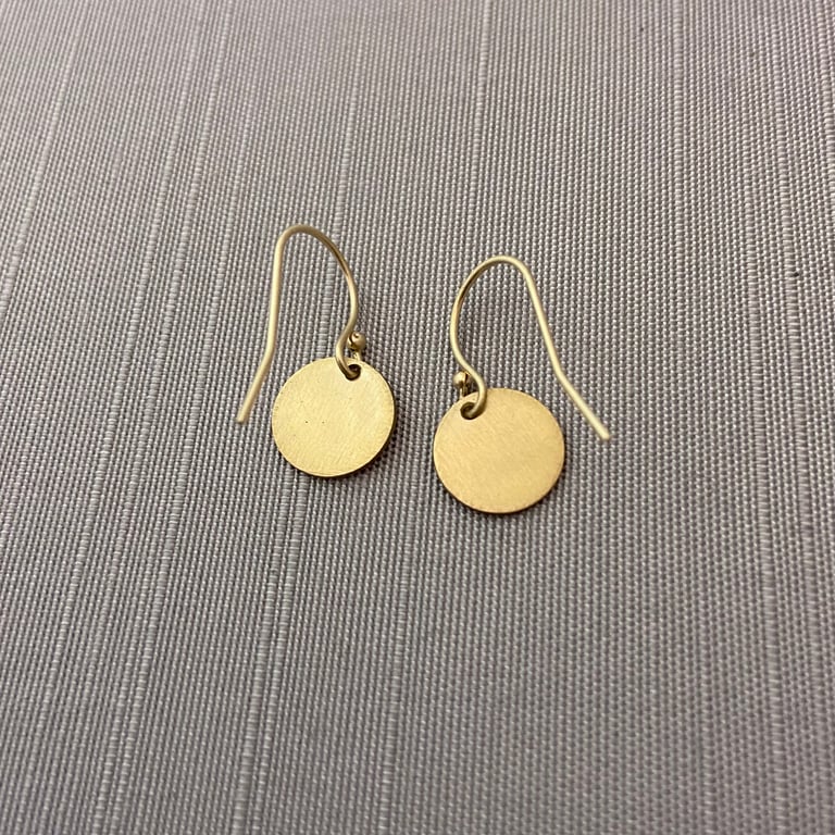 Tiny 14k Gold Lace Earrings Image 3