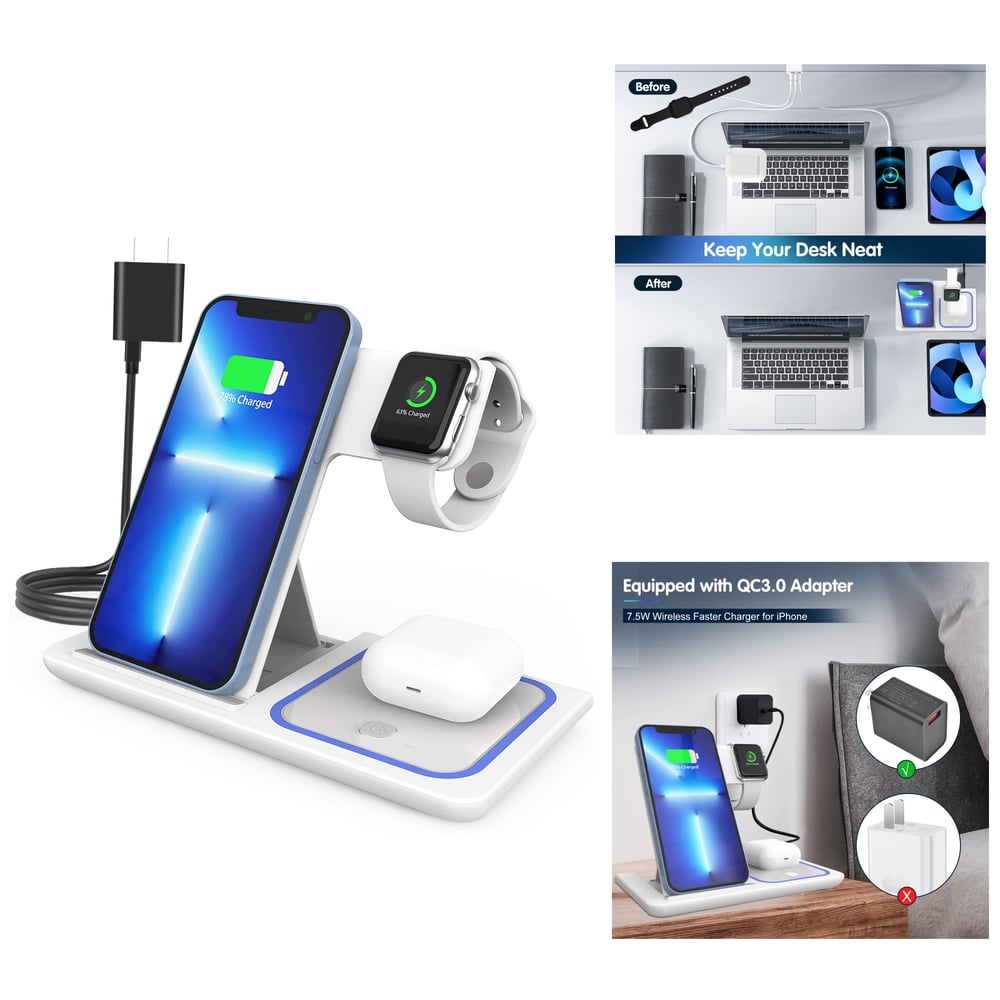 Image of 3 in 1 Charging Station for Apple Products