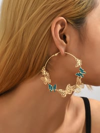 Butterfly Hoop Earrings