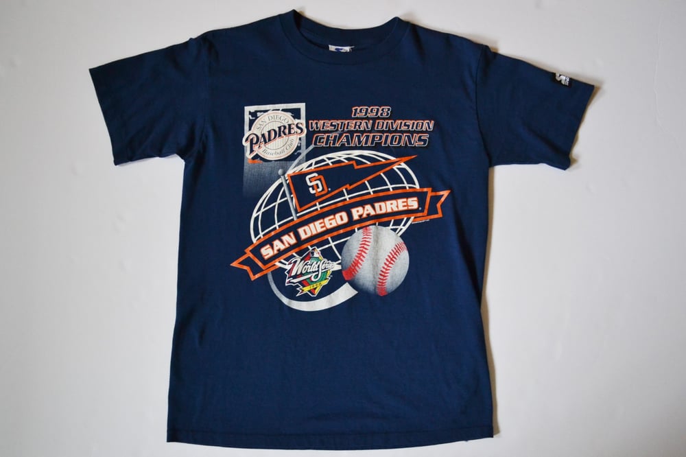 Image of Vintage 1998 San Diego Padres NL Champs / World Series T-Shirt Sz.XL (Youth)