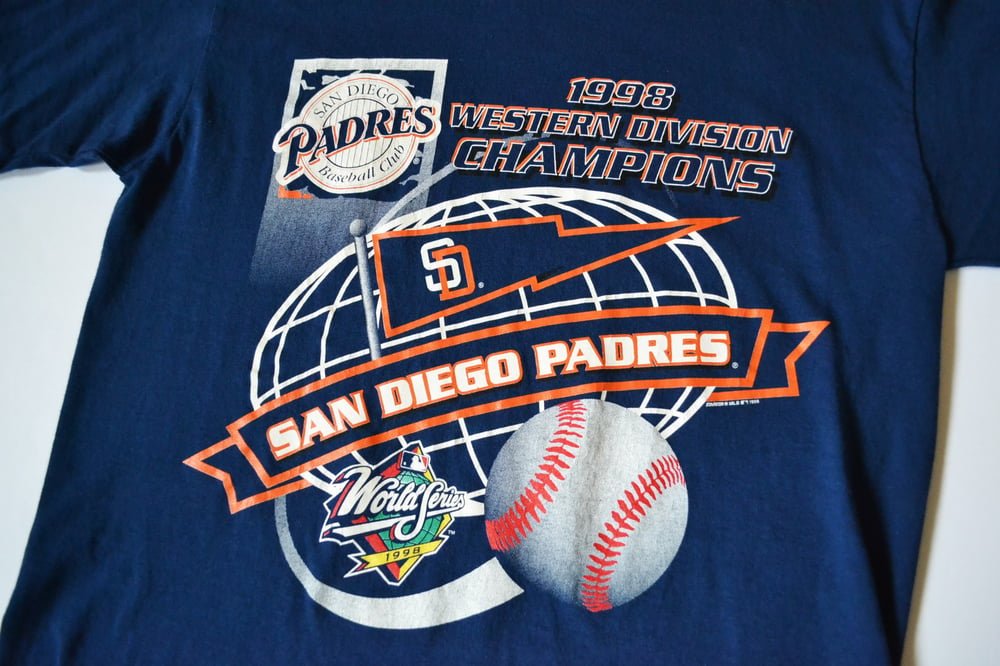 Vintage 1998 San Diego Padres NL Champs / World Series T-Shirt Sz.XL (Youth)  / Sole Food SF
