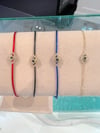 14k diamond evil eye bracelet (cord, chain)