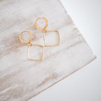 Image 2 of Mini Créoles KIZA Or/Argent