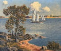 20th Century Swedish School 'White Sails Against White Clouds'