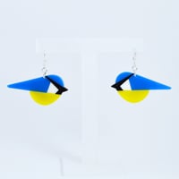 Image 2 of Blue Tit Earrings