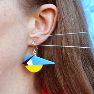 Image of Blue Tit Earrings